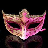 Masque pour les yeux en dentelle dorée sexy pour femmes et filles, pour bal costumé / bal masqué / Halloween