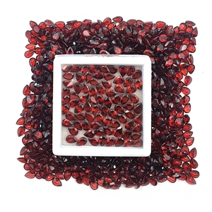 Piedra Preciosa de Granate Rojo Natural, Corte Pera, Facetada, 3x5mm, Granate de Mozambique para Joyería, Venta al por Mayor, Compre Ahora - Product Image 2