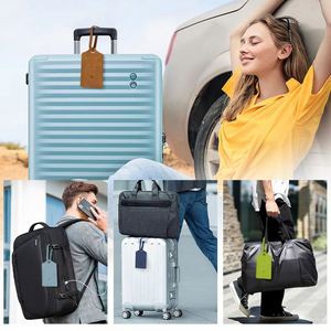 Étiquette de bagage personnalisée en similicuir imprimée sur mesure, étiquette d'identification étanche avec nom pour l'identification des valises de voyage - Product Image 3