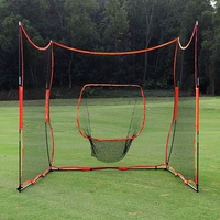Filet de frappe de baseball/softball pliable portable de haute qualité et durable à trois côtés, avec cadre en métal et polyester, couleur personnalisable