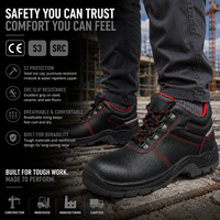 Chaussures de sécurité à usage professionnel Bottines imperméables antistatiques à bout en acier avec certificat CE