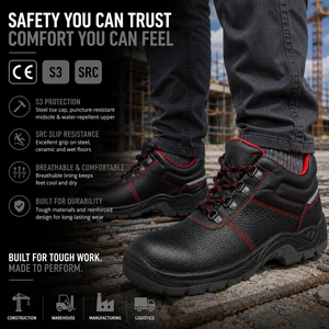 Chaussures de sécurité à usage professionnel Bottines imperméables antistatiques à bout en acier avec certificat CE - Product Image 2