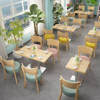 Moderne kommerzielle Restaurant möbel Fast-Food-Restaurant Cafe Stand Sofa Kombination Holz Esszimmers tuhl und Tischset