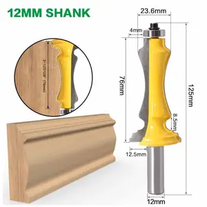 1 adet kapı ve pencere kasa yönlendirici Bit - 1/2 "Shank hattı bıçak kapı bıçak ağaç İşleme kesici muhafaza yönlendirici bit