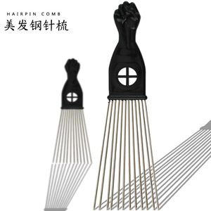 Peine para masaje del cuero cabelludo Playboy, forma de puño de acero inoxidable para el cuidado del cabello en salones y alivio del cuero cabelludo - Product Image 2