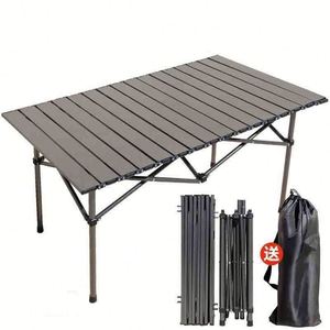 Table pliante portable en acier carbone pour pique-nique, camping et extérieur - Product Image 1
