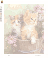 Kit de Peinture Acrylique par Numéros Prêt à Expédier, Cadre DIY pour Photo de Chat 40*50cm, Art Mural pour Décoration de Salon