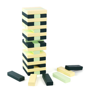 Gioco di Impilamento in Legno <span class=keywords><strong>Global</strong></span> Bridge, 54 Pezzi, Gioco da Tavolo per Famiglie, Torre di Blocchi in Legno Naturale per Bambini e Adulti - Product Image 2