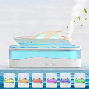 New Ultrasonic Yacht Spray Humidifier Home Office Color Changing Light Aromatherapy <b>Diffuser</b> Desktop Decoration Customization - Product Image 1