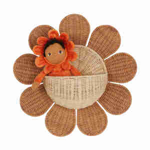 Décorations murales suspendues en <span class=keywords><strong>rotin</strong></span> naturel tissé à la main, style Art Déco, sur mesure, pour anniversaire, rangement domestique, jardin et plantes - Product Image 3