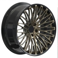 Rines de Aleación de Aluminio Forjado de 2 Piezas, Nuevos, Personalizados en Dorado, 4 Piezas, 25 mm ET, 18-22 Pulgadas, Diseño de Malla 5x114.3/112