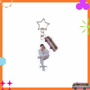 2PCS KPOP J-Hope Jungkook V Porte-clés en acrylique Jimin Suga <span class=keywords><strong>RM</strong></span> <span class=keywords><strong>Jin</strong></span>, breloque imprimée double face, porte-clés de sac, souvenir pour fans, cadeau - Product Image 5