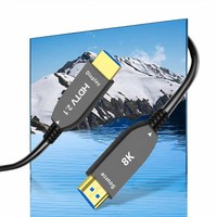 Câble Fibre Optique AOC HDTV 2.1 8K 60Hz 48Gbps Ultra Haute Vitesse Cordon Optique Actif pour Hub Home Cinéma