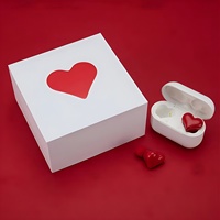 Audífonos Inalámbricos Impermeables con Forma de Corazón, Cancelación de Ruido, Mini Audífonos para Viajes, Audífonos Inalámbricos para Chicas