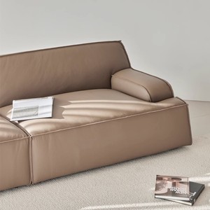 Ý hiện đại sang trọng da sofa tối giản thiết kế mới Da Bò Đầu lớp cho căn hộ hoặc biệt thự hình vuông phòng khách - Product Image 4