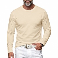 T-shirts pour hommes à col en V, coupe ajustée, extensibles, à manches longues, décontractés, sous-vêtements musclés