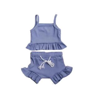 Ensemble haut sans manches et short assorti pour enfants, imprimé pastèque, collection été 2021 - Product Image 4