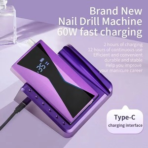 40000RPM Manicure Tool with Handle Long-Lasting Battery for <b>Nail</b> Art 85W Brushless <b>Nail</b> Drill Machine Portable - Product Image 3