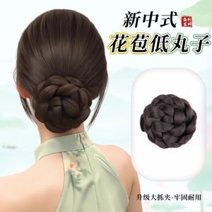 Perruque chignon neuf fleurs en queue de cheval, en fibre haute température, faite à la main pour femme, style coiffure arrière volumineuse - Product Image 3