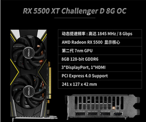 การ์ดจอ RX5700 XFX 256บิต GDDR6เรเดียน5700XT <span class=keywords><strong>8GB</strong></span> GPU การ์ดวิดีโอเกม XFX การ์ดแสดงผล RX5700 256 B - Product Image 2