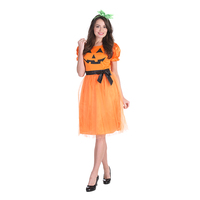 Costume de scène pour femme, modèle Orange Pumpkin, sur mesure, pour soirée de rêve, avec manches à volants, en satin artisanal, avec nœud, confortable, respirant, haute qualité