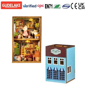 Kit de maison de poupée en bois <span class=keywords><strong>3D</strong></span> certifié CE CPC, modèle miniature de maison de campagne, puzzle en bois, fournisseur unique OEM ODM - Product Image 2