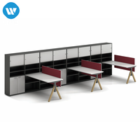 Bureau de travail modulaire droit en bois moderne LIWEI, nouveau modèle, avec table et chaise de bureau, ensemble de mobilier de bureau