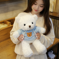 Ours en peluche blanc avec capuche, jouet en peluche doux, poupée en peluche pour cadeau d'anniversaire