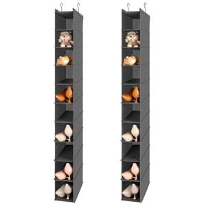 10-Cell Foldable Compartment <b>Shoe</b> <b>Storage</b> Bag Hanging Organizer for Cloakroom or Wardrobe <b>Space</b>-<b>Saving</b> <b>Shoe</b> Organizer - Product Image 1