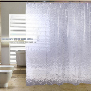 100% PEVA imperméable à l'eau inodore antirouille œillets en métal anti-moisissure en relief bulle <span class=keywords><strong>rideau</strong></span> <span class=keywords><strong>de</strong></span> <span class=keywords><strong>douche</strong></span> avec aimants pondérés - Product Image 3