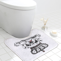 Tapis de salle de bain rectangulaire moderne 45x45cm en polyester, antidérapant, lavable en machine, durable, écologique, couleur personnalisable, diverses options
