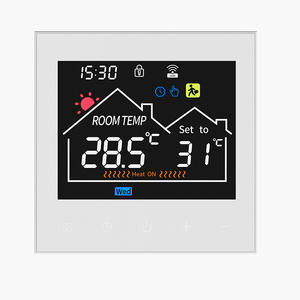 ثيرموستات ذكي من MINCO HEAT يعمل بنظام Tuya للأتمتة المنزلية، مع شاشة لمس ومستشعر للحرارة والرطوبة، مناسب للمواقد الغازية المثبتة على الحائط وأنظمة التدفئة تحت الأرضية - Product Image 6