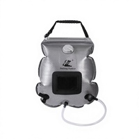 BAOLONG C1031-1 Sac de douche de camping extérieur en PVC 12L, réservoir d'eau portable auto-chauffant avec pistolet de pulvérisation
