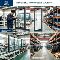 Ventanas Abatibles de Aluminio con Marco Estrecho Minimalista LANGE, Ventanas de Doble Acristalamiento Insonorizadas con Apertura hacia Afuera