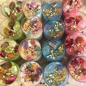 Velas Aromáticas de Soja Personalizadas y Económicas con Gemas de Manifestación y Cristales Curativos de Lujo - Product Image 4