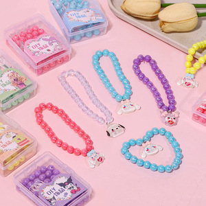 Kit de bracelets perlés pour filles, jouet coloré en plastique pour la fabrication de bijoux, taille unique, pour enfants de 4 à 6 ans - Product Image 1