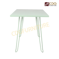 Nouveau Design 6 places intérieur extérieur vert Aluminium Patio Rectangle café salle à manger meubles de jardin ensemble Table de jardin 2023