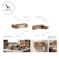 Bureau de travail moderne de taille standard, mobilier de bureau en bois pour employés, bureau de direction