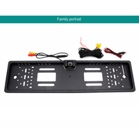 Caméra de recul AHD 1080P avec vision nocturne, étanche IP68, trajectoire dynamique à 180 degrés, pour cadre de plaque d'immatriculation européenne