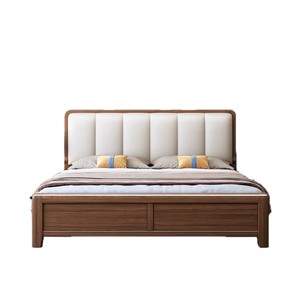 Modern Upholstered Solid Wood <b>Bed</b> 1.8m Double Size With Storage Master Bedroom Family <b>Bed</b> - Product Image 5