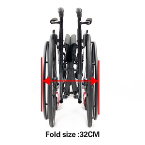 Ultra Light Folding Multi-functional Aluminum Portable Handicapped Mobility Sports Manual Wheelchair for <b>Disable</b> Adult EVENICE-W - Product Image 4