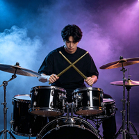 Factory Wholesale Custom Metallic Gold Green Drumsticks North American Hickory Ash Wood Drum Sticks Percussion Accessories