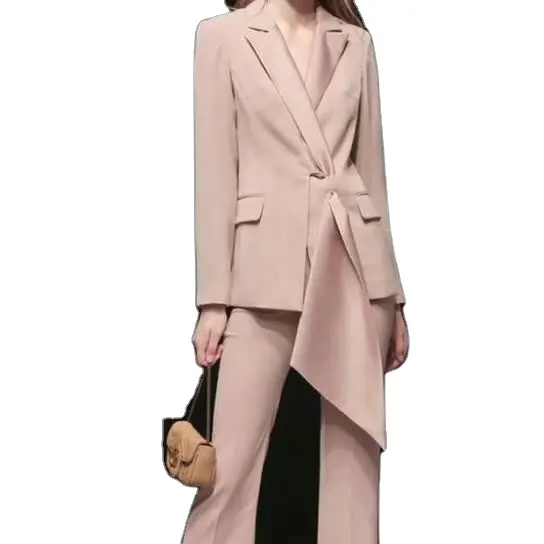 Drop Shipping New High-End Fashion Women'S Business Work Suit Design Sense Temperament Leisure Two-Piece Women Tuxedo