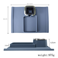 Plateau multifonctionnel en silicone de qualité alimentaire, anti-déversement et antidérapant pour accoudoir de canapé, avec porte-gobelet de rangement moderne pour salon