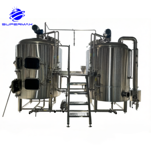 Machine <span class=keywords><strong>de</strong></span> brassage <span class=keywords><strong>de</strong></span> bière pression automatique contrôlée par PLC 1000L/2000L avec pompe et moteur, composants essentiels pour micro-brasseries et hôtels - Product Image 2