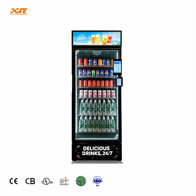 2026 New Automatic AI Vending Machine with Camera Payment System SDK Stainless Steel Touchscreen Cloud-Based Management