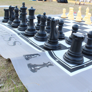 户外防水棋盘游戏国际象棋套装 6 英尺棋盘 塑料 10 英寸高棋子 国际象棋棋子 - Product Image 4