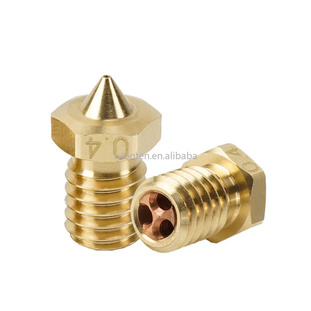 Custom E3D V6 Clone-CHT Tip Nozzles 3D Printer Nozzle for 1.75mm Filament Brass Copper Print Head 0.4mm High Flow