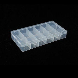 Transparent Plastic Jewelry Organizer 18 Compartment PP Storage <b>Box</b> For <b>Earrings</b> Small Items Desktop Use - Product Image 1