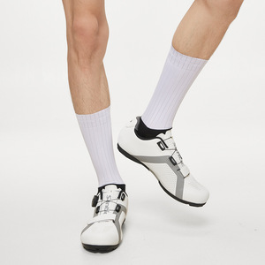 Professional Cycling <b>Socks</b> For Men Mid Calf White Quick Drying Non Slip Silicone Cuff Bike Outdoor Road Cycling <b>Socks</b> - Product Image 1